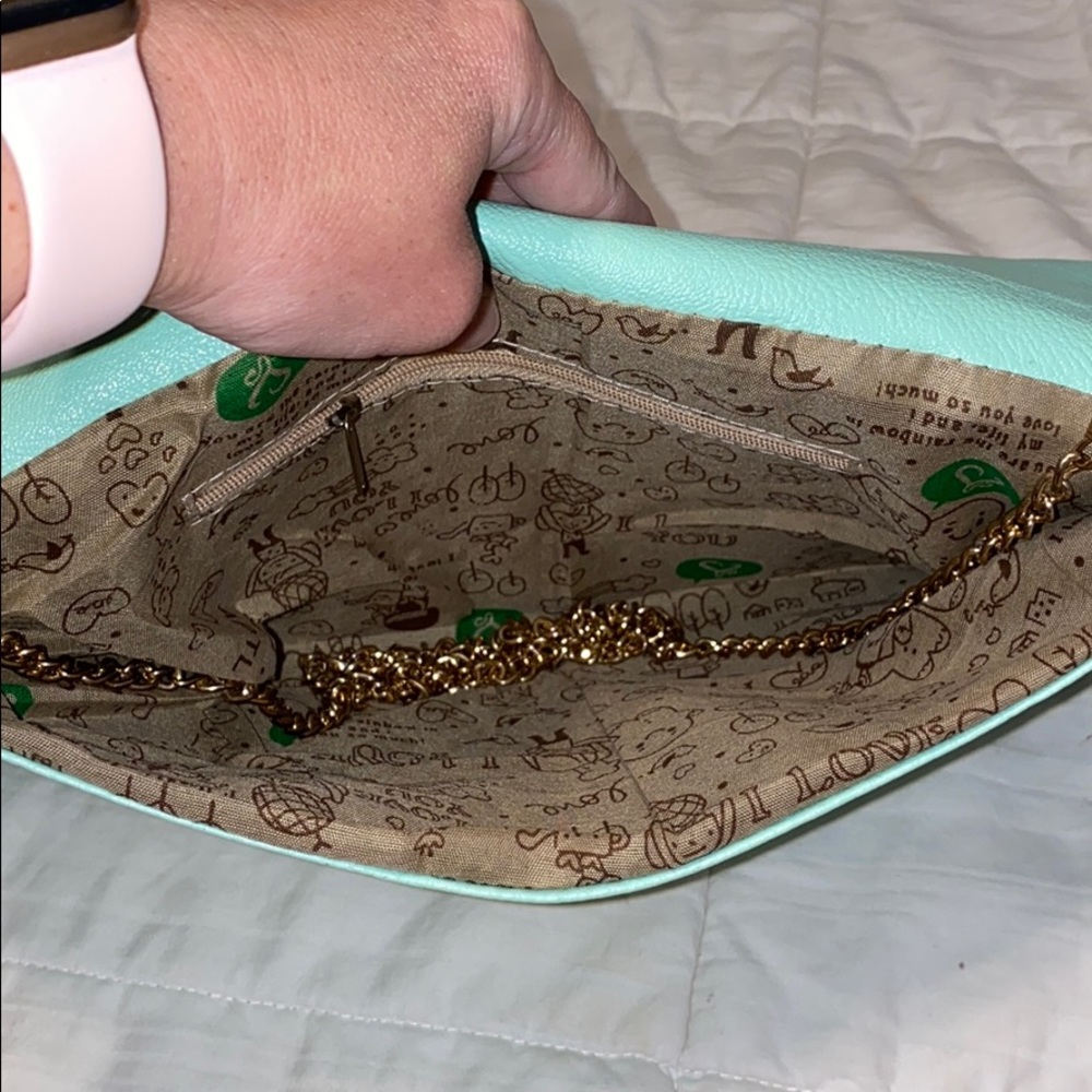 Mint & Gold Clutch/Crossbody - Picture 2 of 3